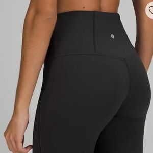 Lululemon Nulu Mesh Panels High-Rise HR Tight 25" SIZE 6 Yoga Leggings Black